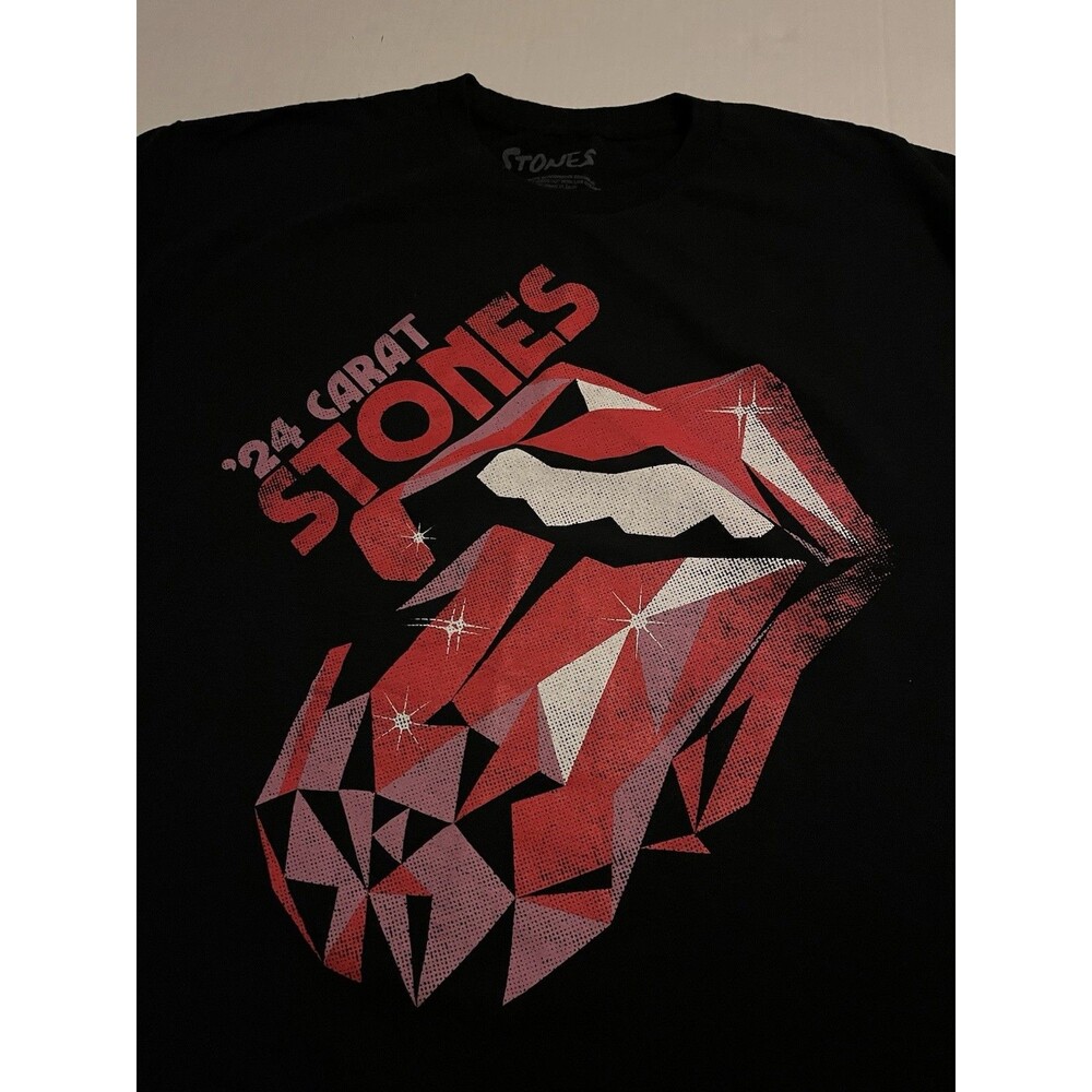 Rolling Stones 2024 Tour T-Shirt LARGE ‘24 Carat Hackney Diamonds Jagger Rock
